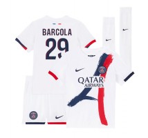Paris Saint-Germain Bradley Barcola #29 Koszulka Wyjazdowa dzieci 2024-25 Krótki Rękaw (+ krótkie spodenki)